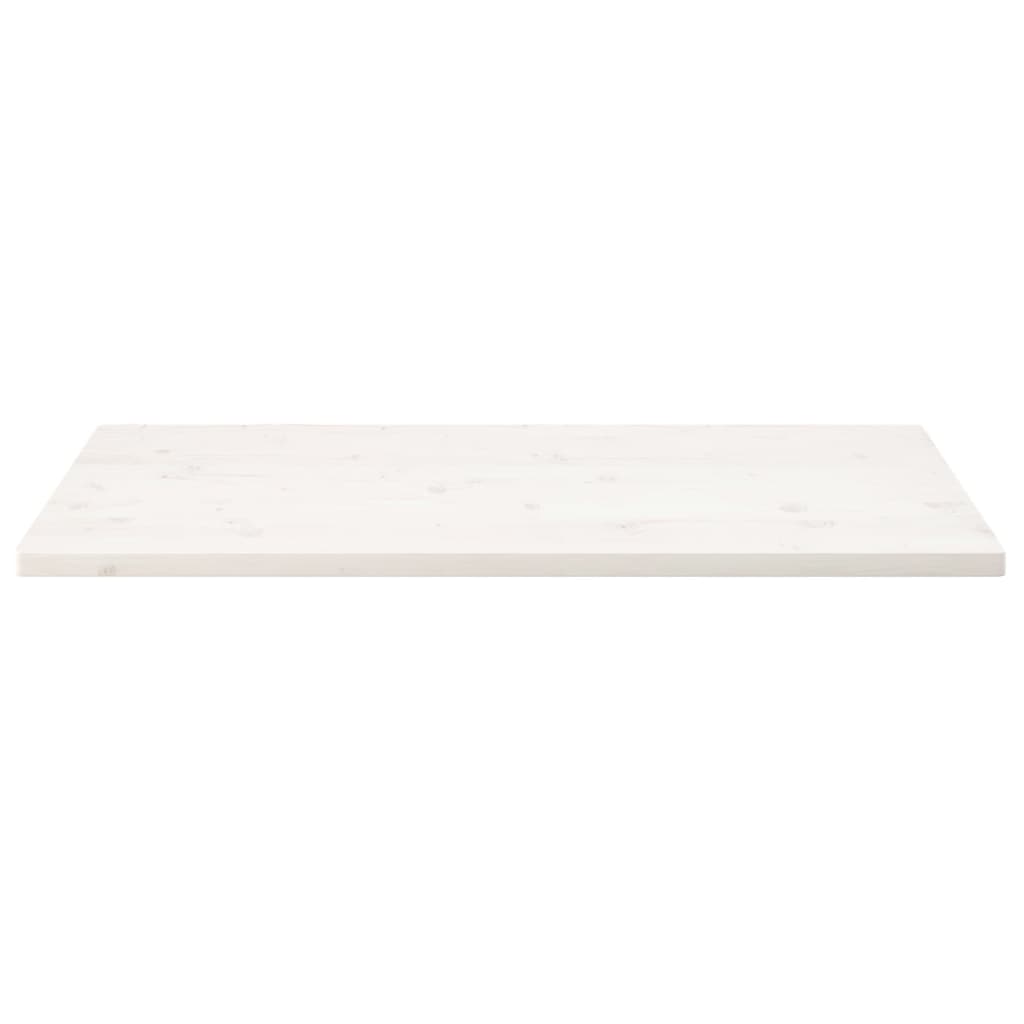 vidaXL Tablero de mesa rectangular madera de pino blanco 100x50x2,5 cm