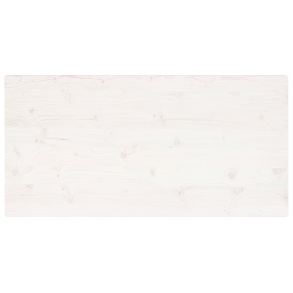 vidaXL Tablero de mesa rectangular madera de pino blanco 100x50x2,5 cm