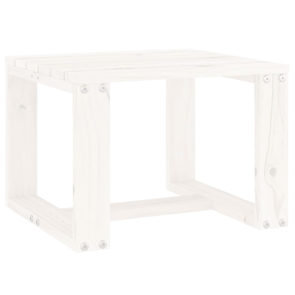 vidaXL Tumbonas con mesa 2 uds madera maciza de pino blanco