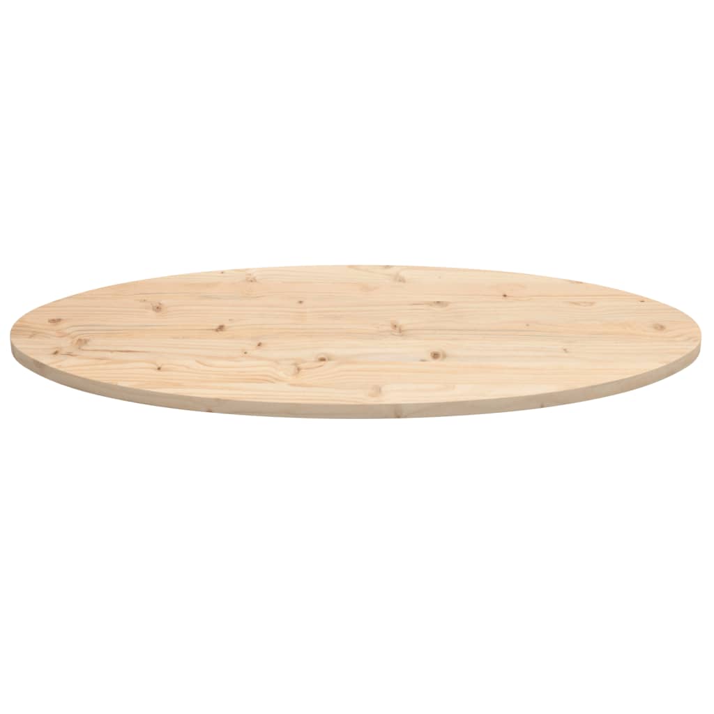 vidaXL Tablero de mesa ovalado madera maciza de pino 100x50x2,5 cm