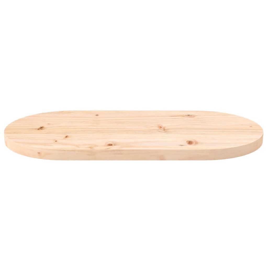 vidaXL Tablero de mesa ovalado madera maciza de pino 60x30x2,5 cm