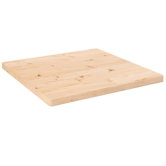 vidaXL Tablero de mesa cuadrado madera maciza de pino 50x50x2,5 cm