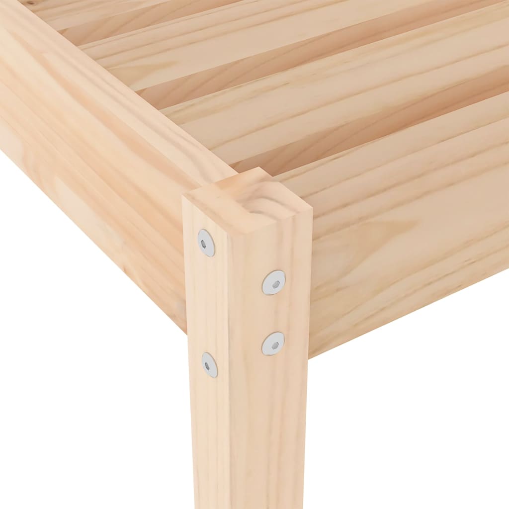 vidaXL Tumbonas 2 unidades madera maciza de pino 199,5x60x74 cm