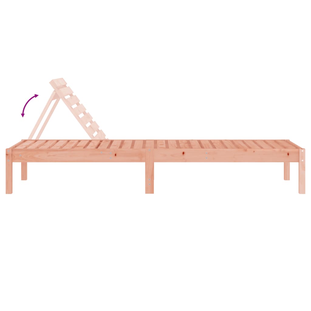 vidaXL Tumbona de madera maciza douglas 199,5x60x74 cm