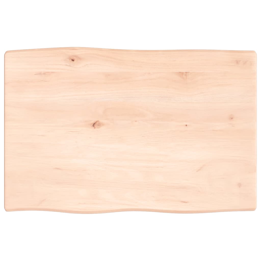 vidaXL Tablero de mesa madera maciza roble borde natural 60x40x2 cm