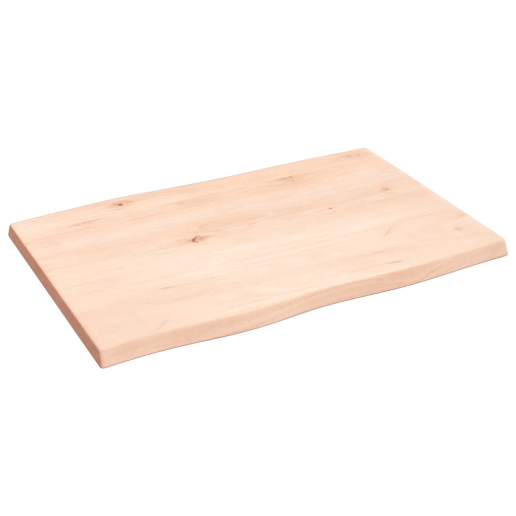 vidaXL Tablero de mesa madera maciza roble borde natural 60x40x2 cm