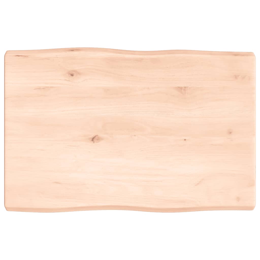 vidaXL Tablero de mesa madera maciza borde natural 60x40x(2-4) cm