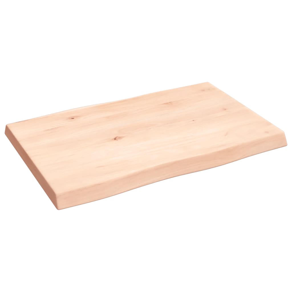 vidaXL Tablero de mesa madera maciza borde natural 60x40x(2-4) cm