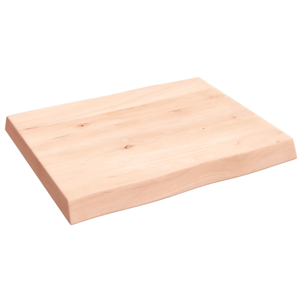 vidaXL Tablero de mesa madera maciza borde natural 60x50x(2-6) cm