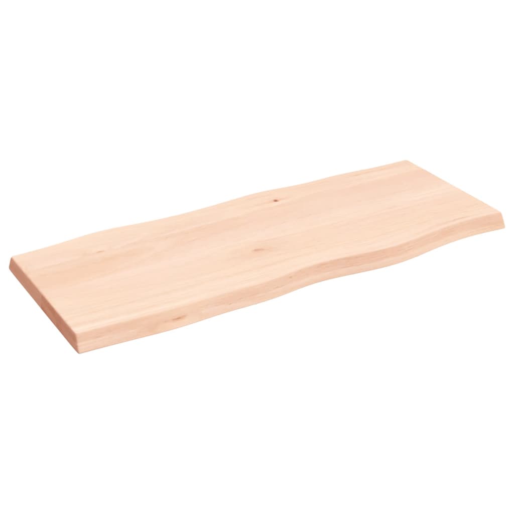 vidaXL Tablero de mesa madera maciza borde natural 100x40x(2-4) cm