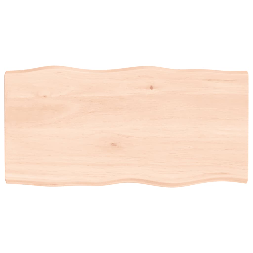 vidaXL Tablero de mesa madera maciza borde natural 100x50x(2-4) cm