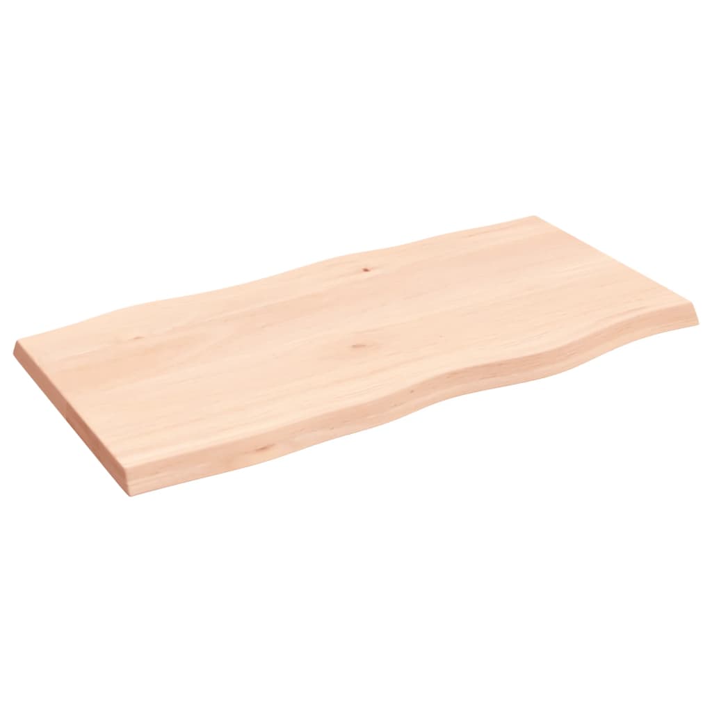 vidaXL Tablero de mesa madera maciza borde natural 100x50x(2-4) cm