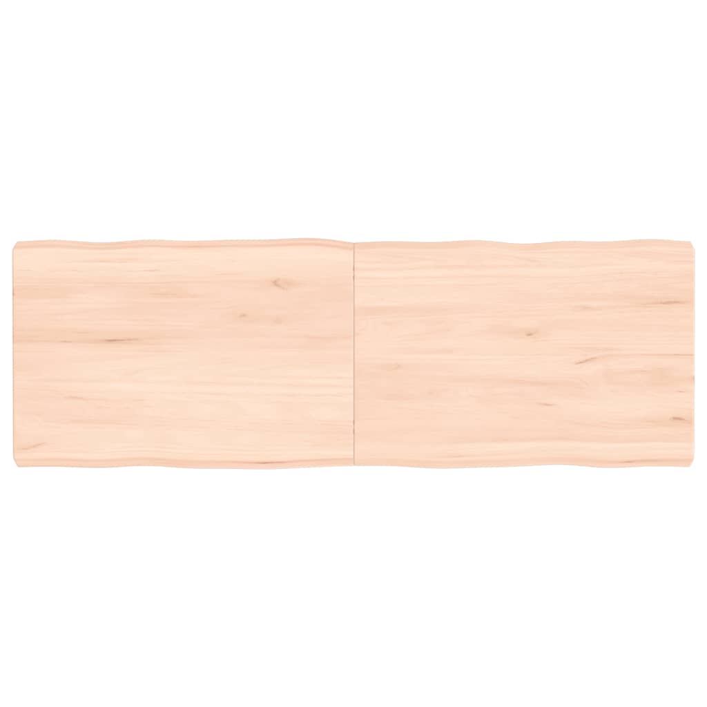 vidaXL Tablero de mesa madera maciza borde natural 120x40x(2-6) cm