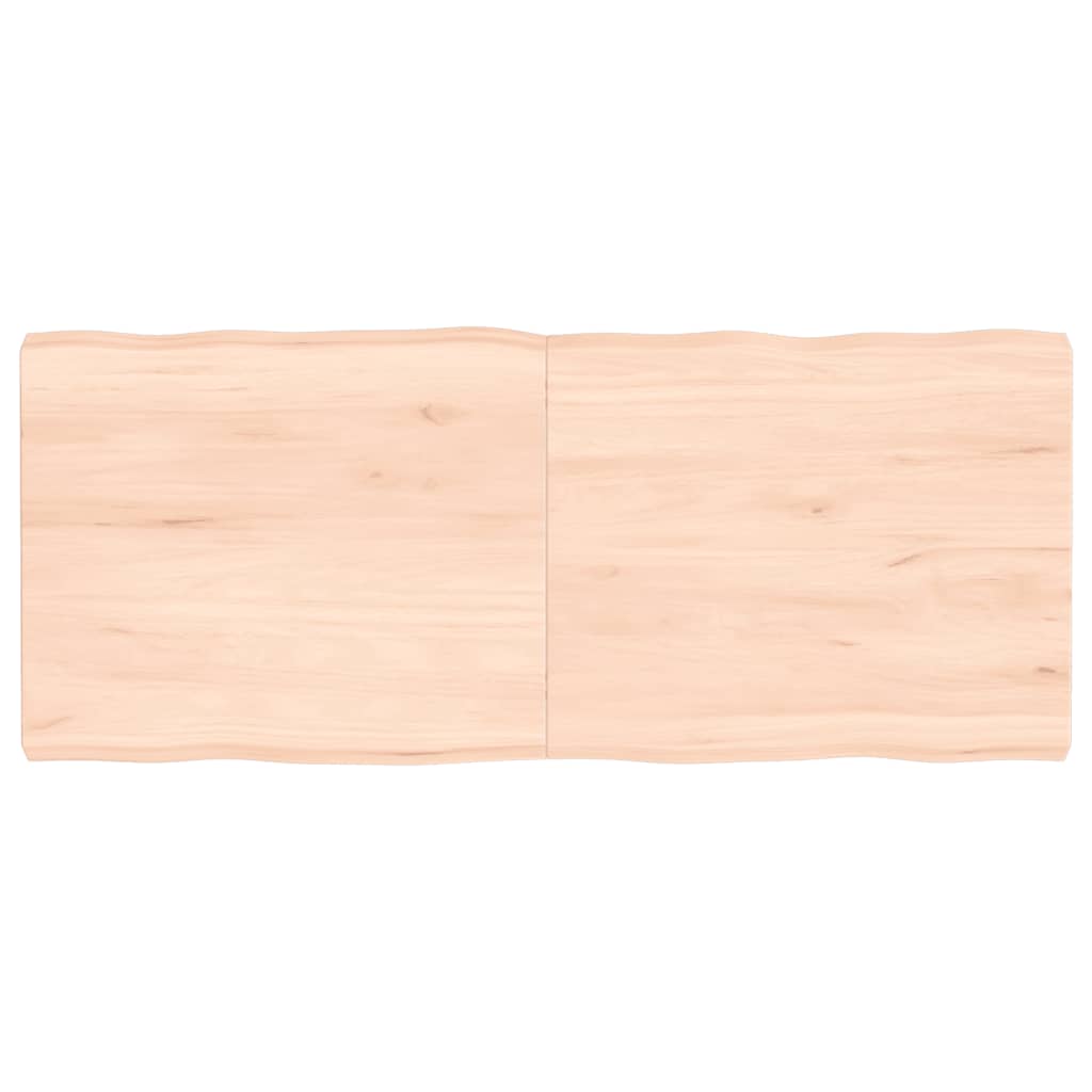 vidaXL Tablero de mesa madera maciza borde natural 120x50x(2-6) cm