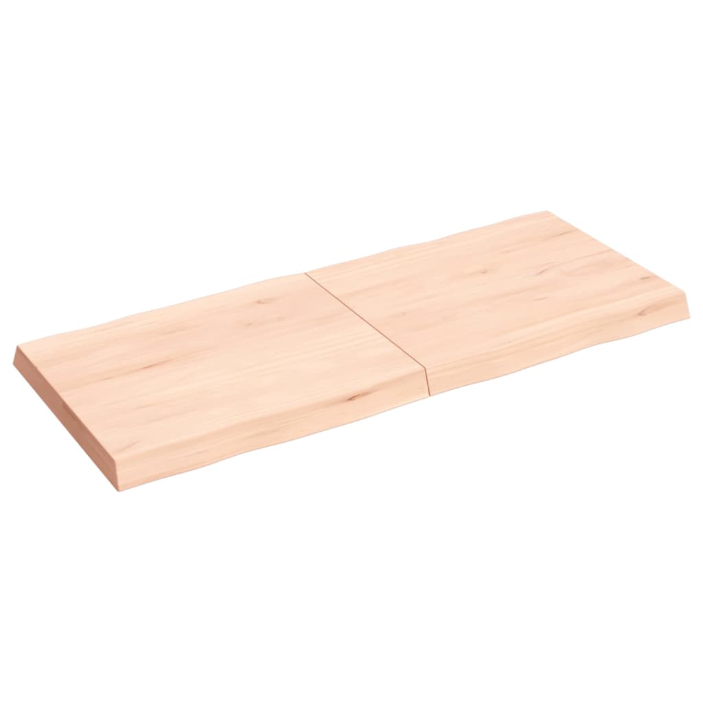 vidaXL Tablero de mesa madera maciza borde natural 120x50x(2-6) cm