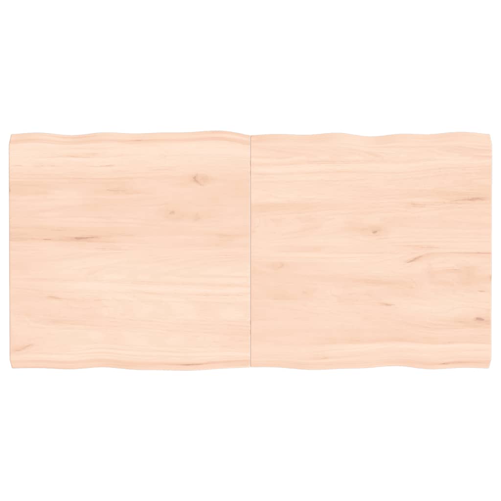 vidaXL Tablero de mesa madera maciza borde natural 120x60x(2-4) cm