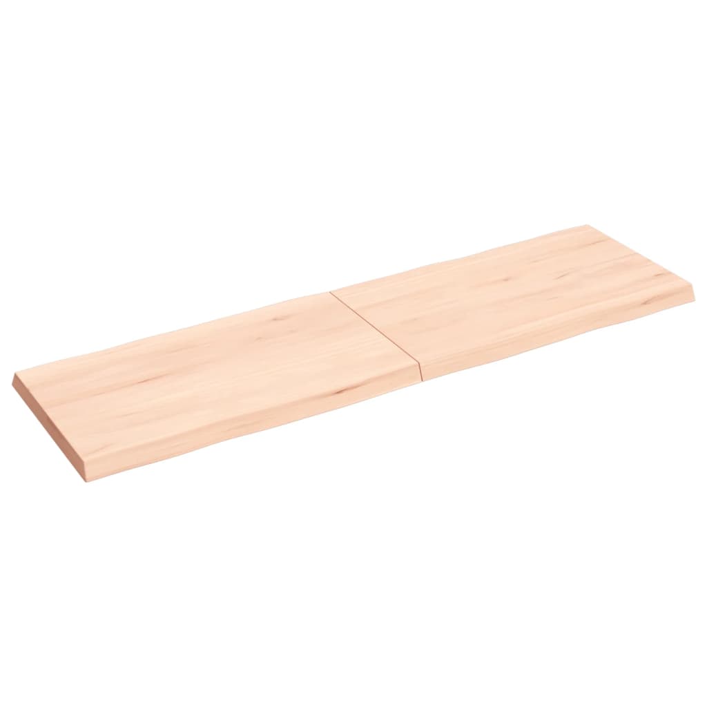 vidaXL Tablero de mesa madera maciza borde natural 140x40x(2-4) cm