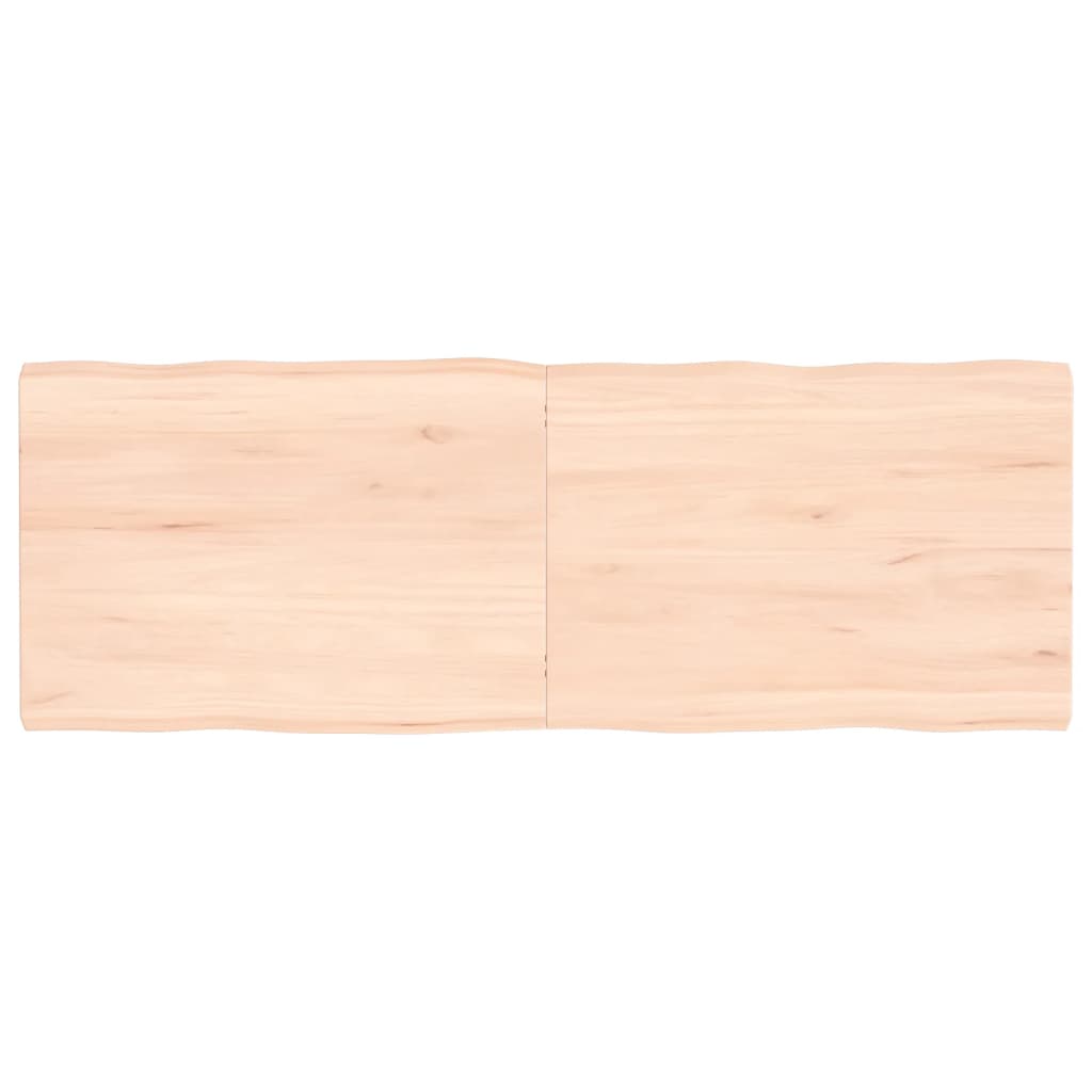 vidaXL Tablero de mesa madera maciza borde natural 140x50x(2-4) cm