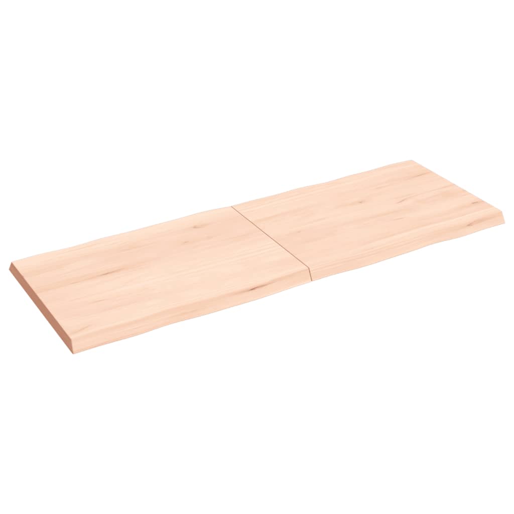 vidaXL Tablero de mesa madera maciza borde natural 140x50x(2-4) cm