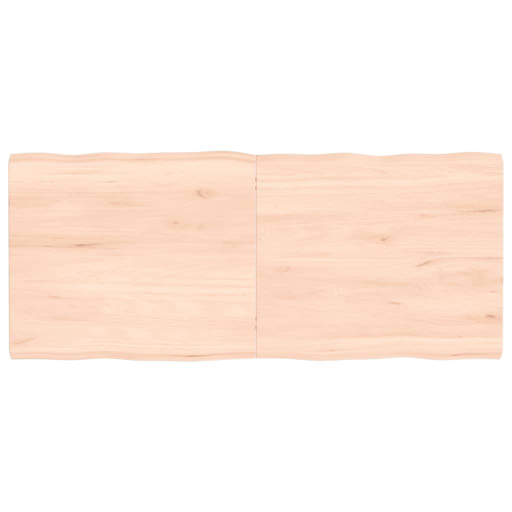 vidaXL Tablero de mesa madera maciza borde natural 140x60x(2-4) cm