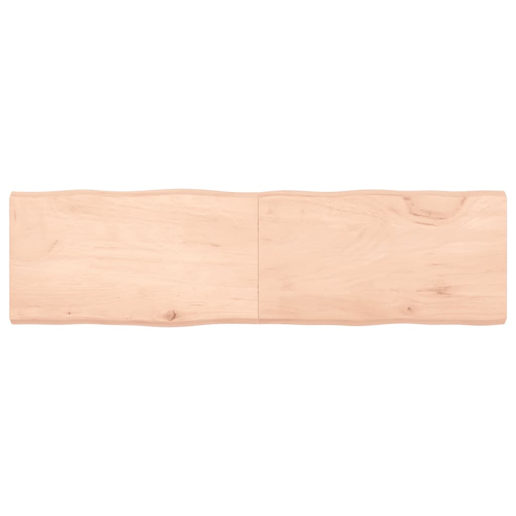 vidaXL Tablero de mesa madera maciza borde natural 180x50x(2-6) cm