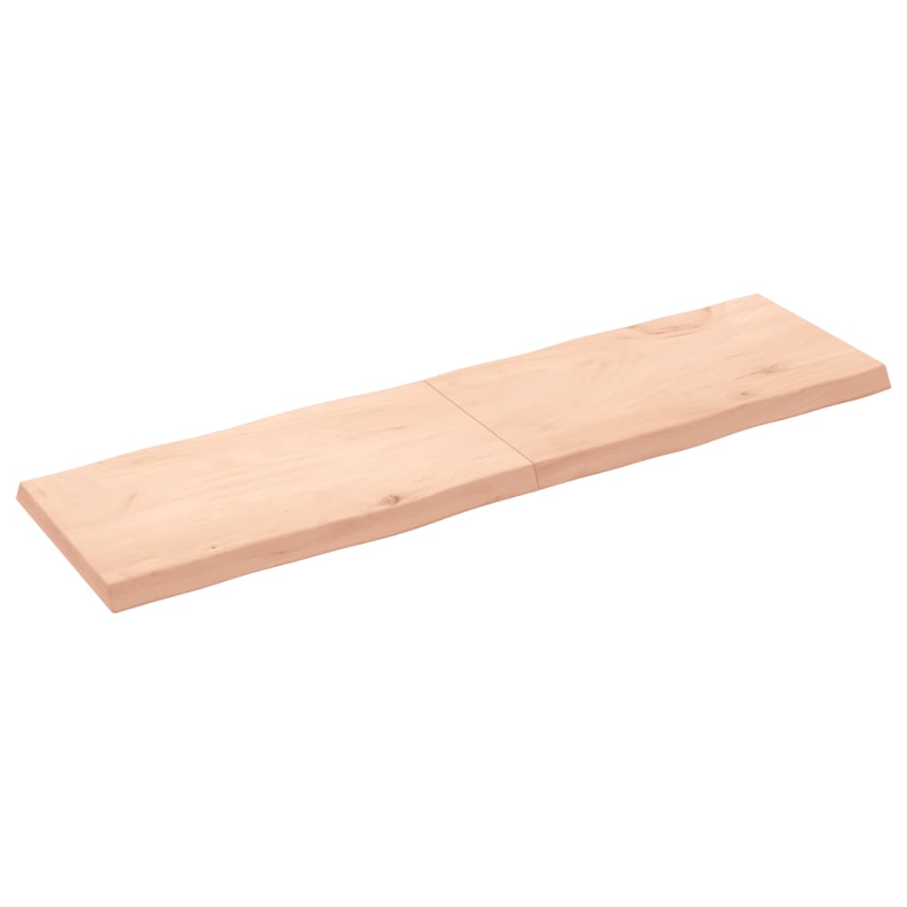 vidaXL Tablero de mesa madera maciza borde natural 180x50x(2-6) cm