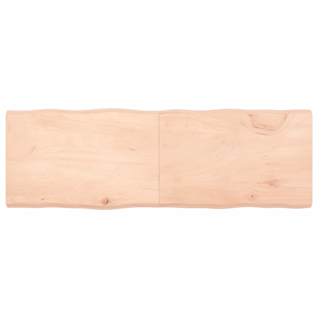 vidaXL Tablero de mesa madera maciza borde natural 180x60x(2-6) cm