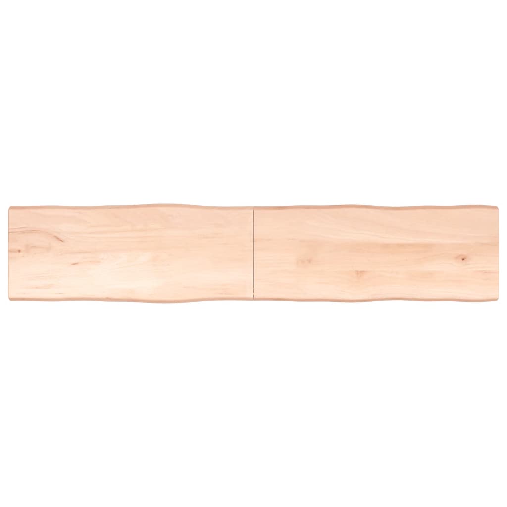 vidaXL Tablero de mesa madera maciza borde natural 200x40x(2-4) cm