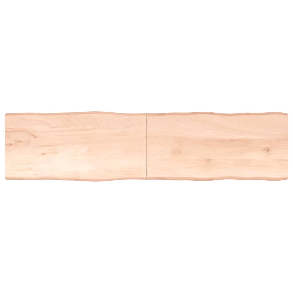 vidaXL Tablero de mesa madera maciza borde natural 200x50x(2-4) cm