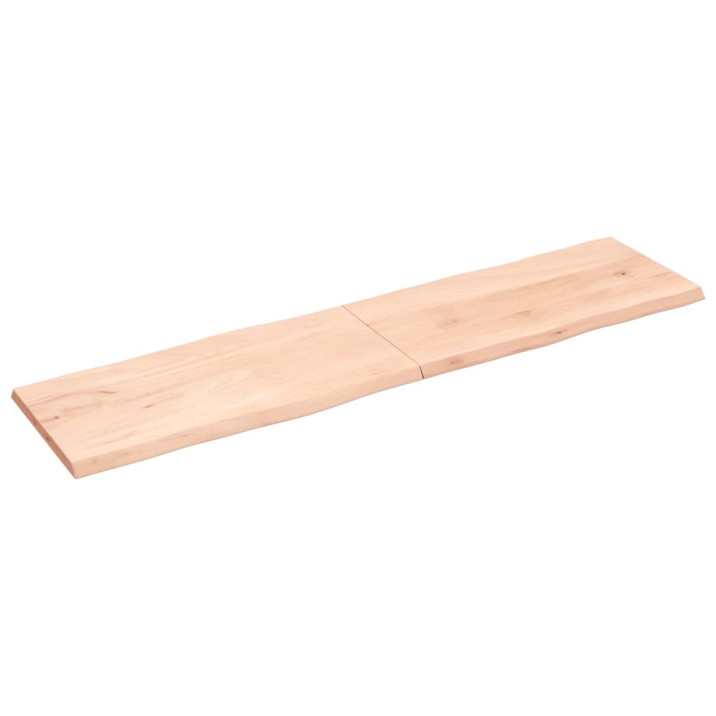 vidaXL Tablero de mesa madera maciza borde natural 200x50x(2-4) cm