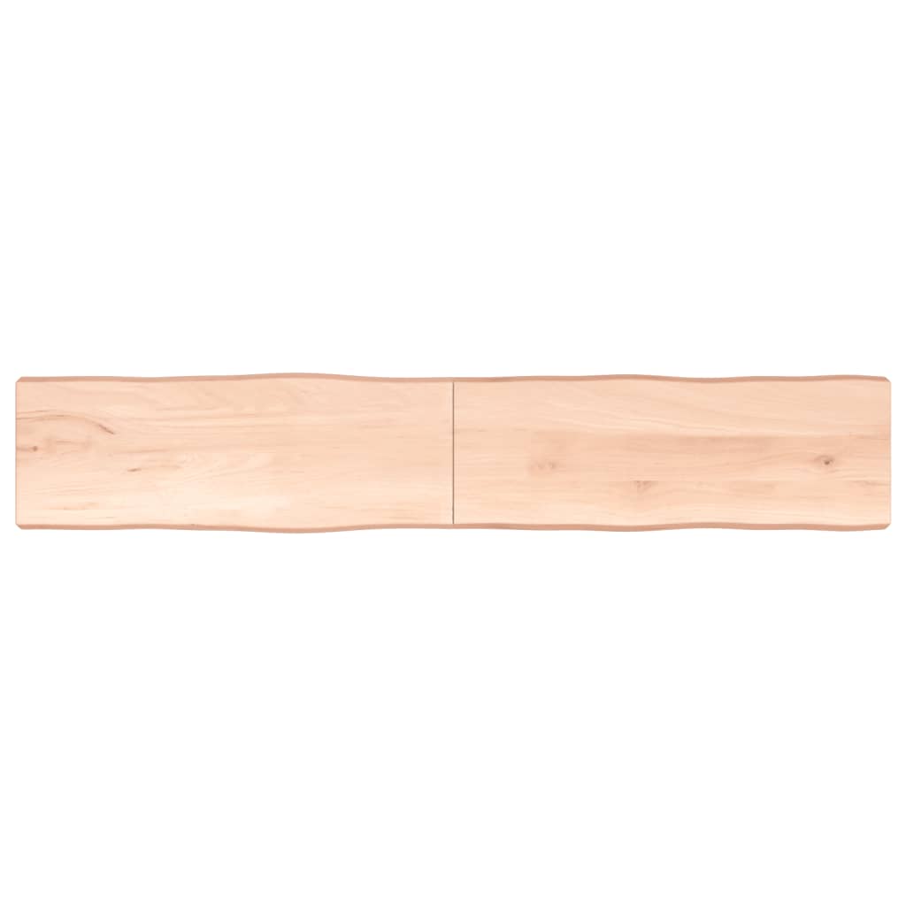 vidaXL Tablero de mesa madera maciza borde natural 220x40x(2-6) cm