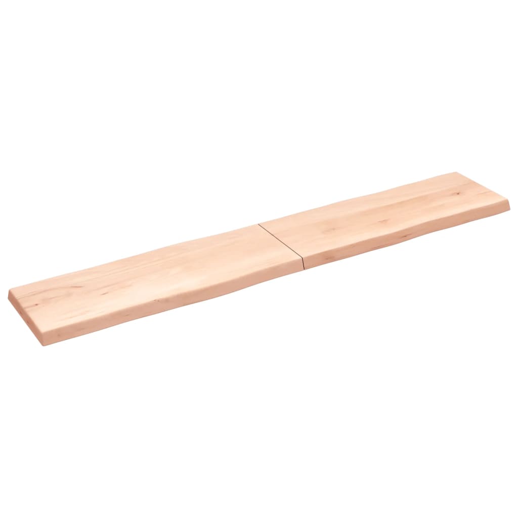 vidaXL Tablero de mesa madera maciza borde natural 220x40x(2-6) cm