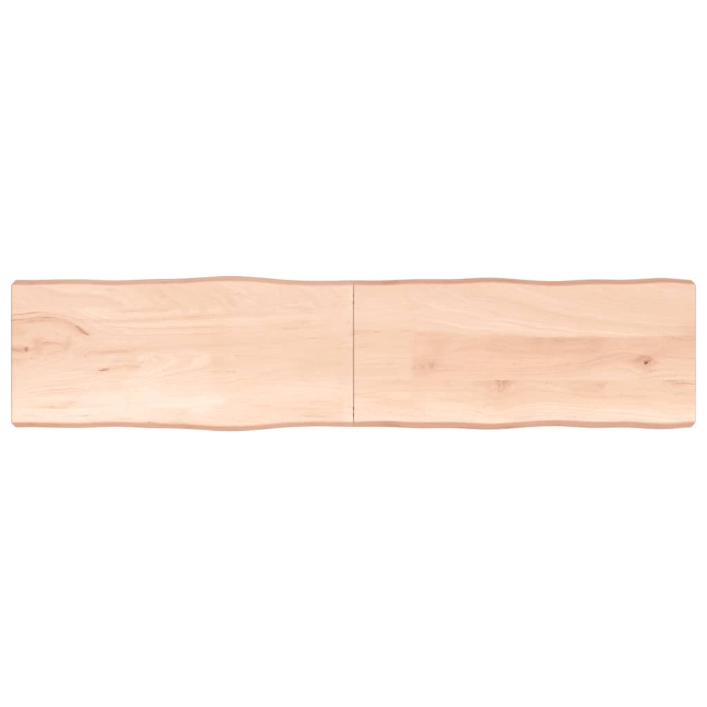 vidaXL Tablero de mesa madera maciza borde natural 220x50x(2-6) cm