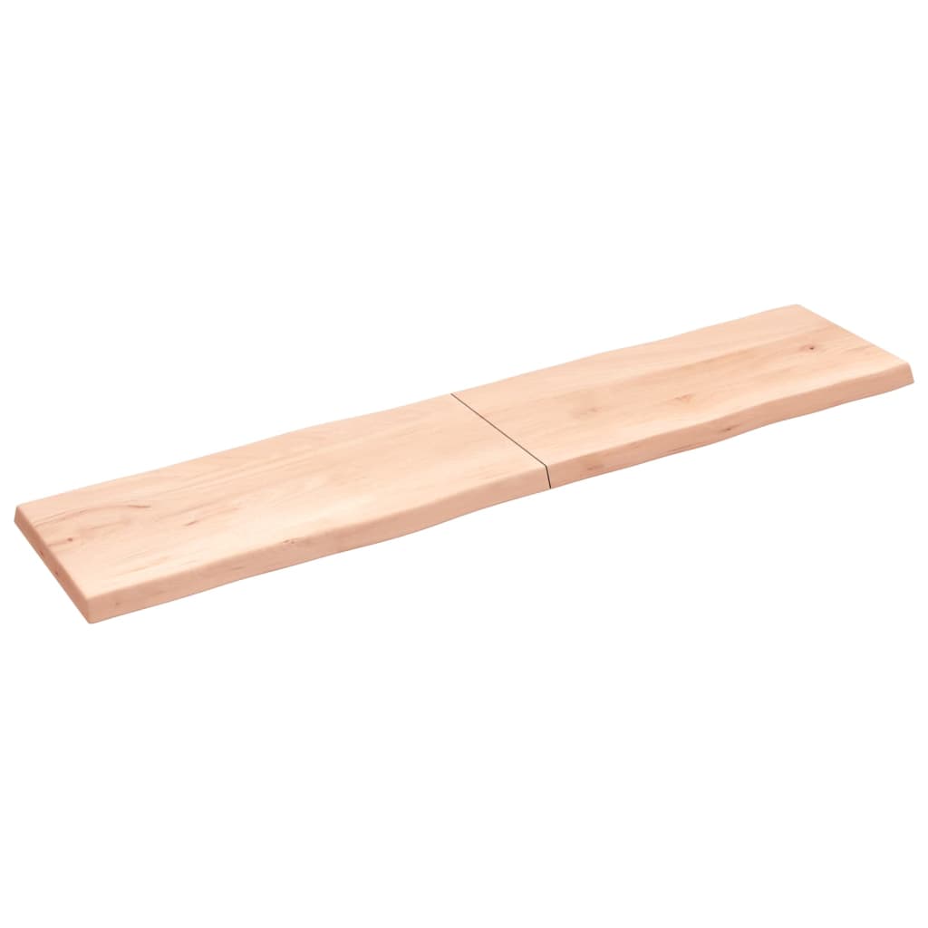 vidaXL Tablero de mesa madera maciza borde natural 220x50x(2-6) cm