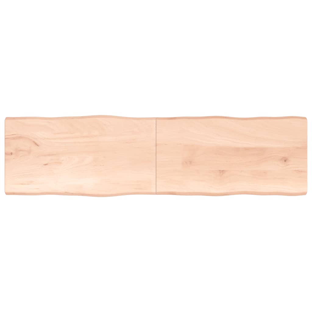 vidaXL Tablero de mesa madera maciza borde natural 220x60x(2-4) cm