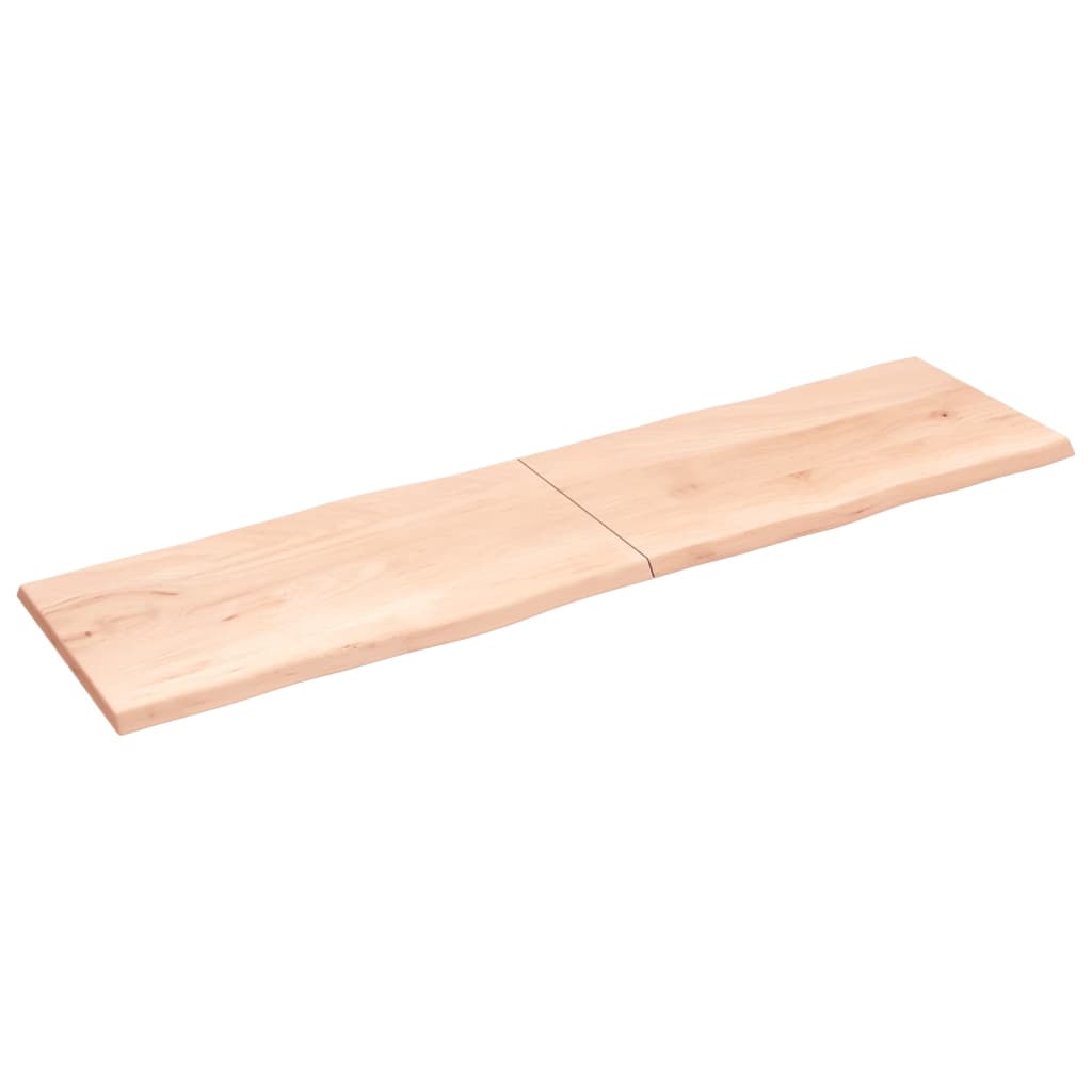 vidaXL Tablero de mesa madera maciza borde natural 220x60x(2-4) cm