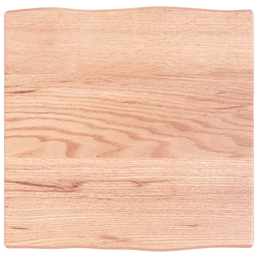 vidaXL Tablero mesa madera tratada roble borde natural 40x40x2 cm