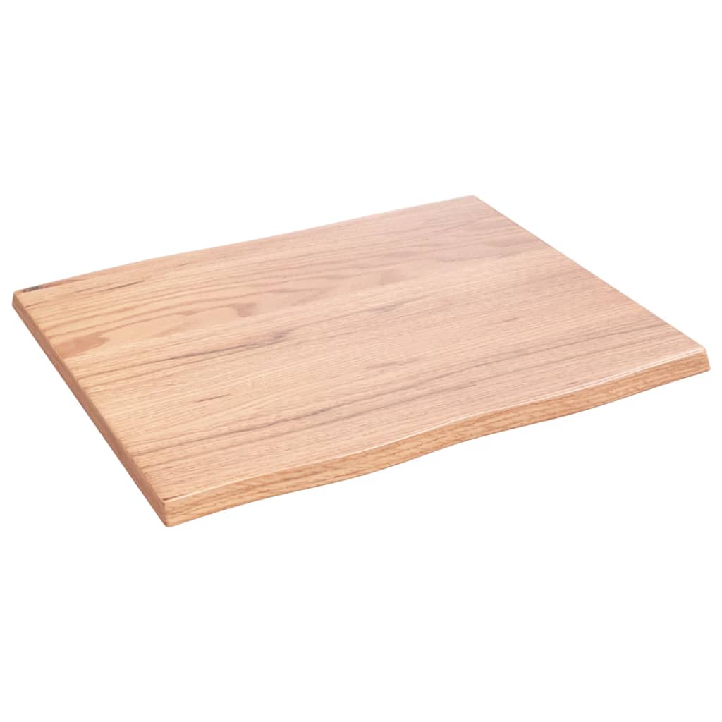 vidaXL Tablero mesa madera tratada roble borde natural 60x50x2 cm