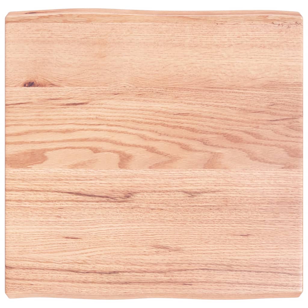 vidaXL Tablero mesa madera tratada borde natural marrón 60x60x(2-6) cm