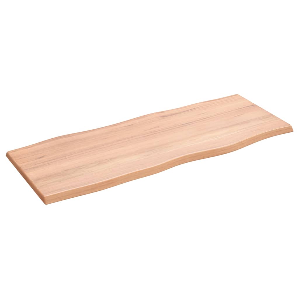 vidaXL Tablero mesa madera tratada roble borde natural 100x40x2 cm