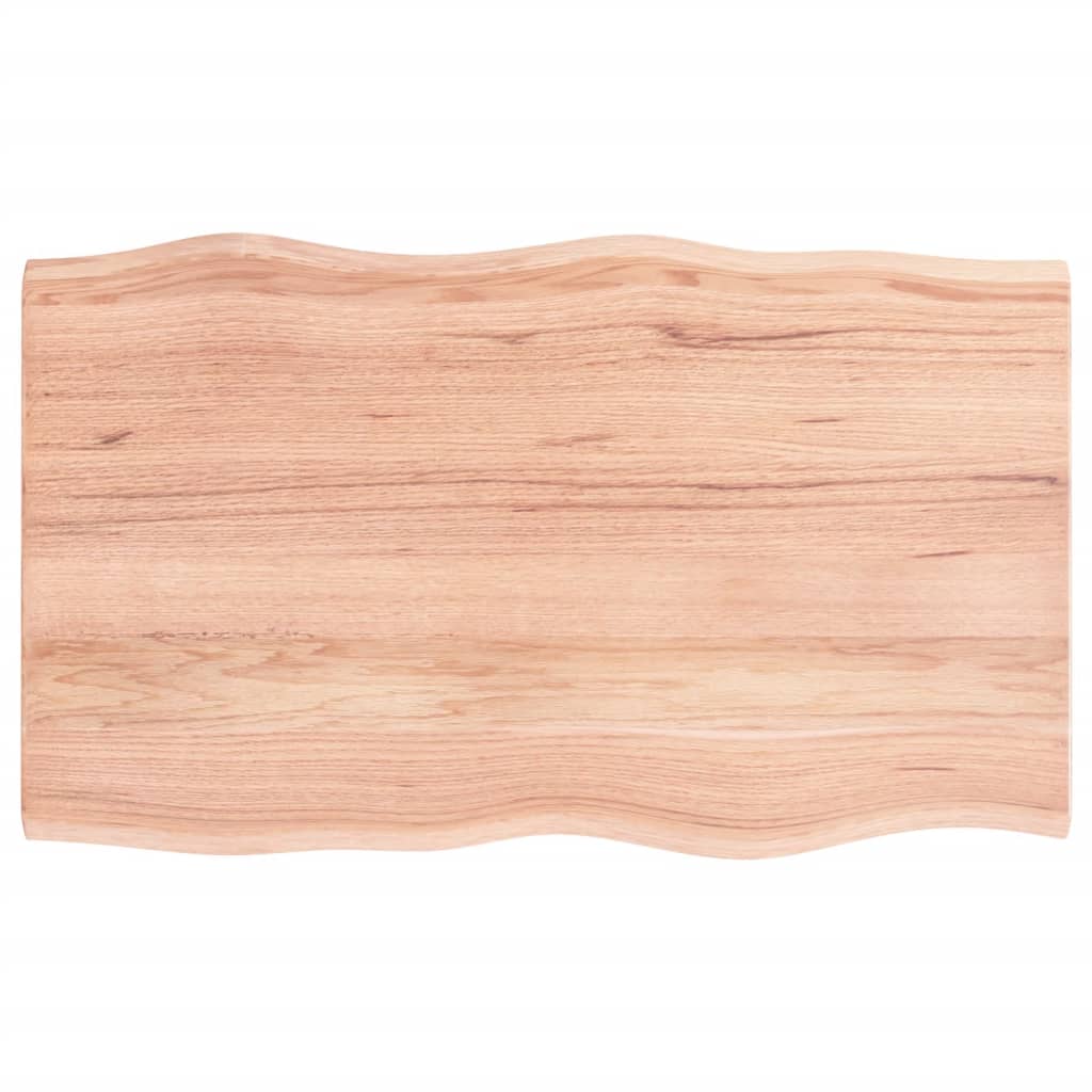 vidaXL Tablero mesa madera tratada roble borde natural 100x60x2 cm