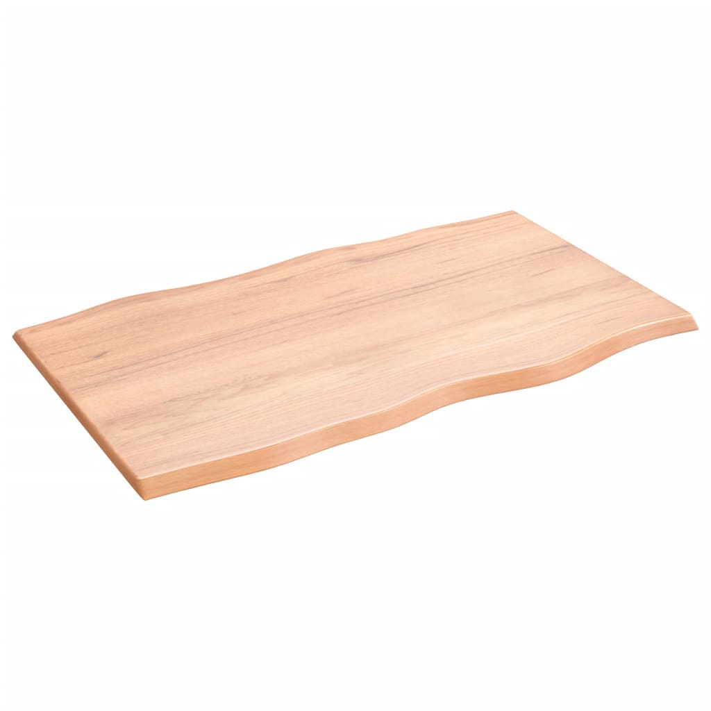 vidaXL Tablero mesa madera tratada roble borde natural 100x60x2 cm