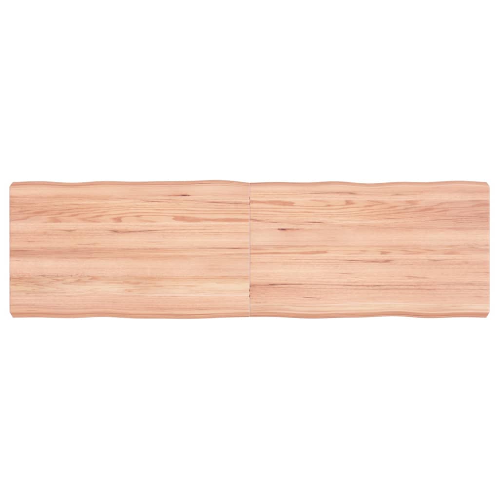 vidaXL Tablero mesa madera tratada borde natural marrón 140x40x(2-6)cm