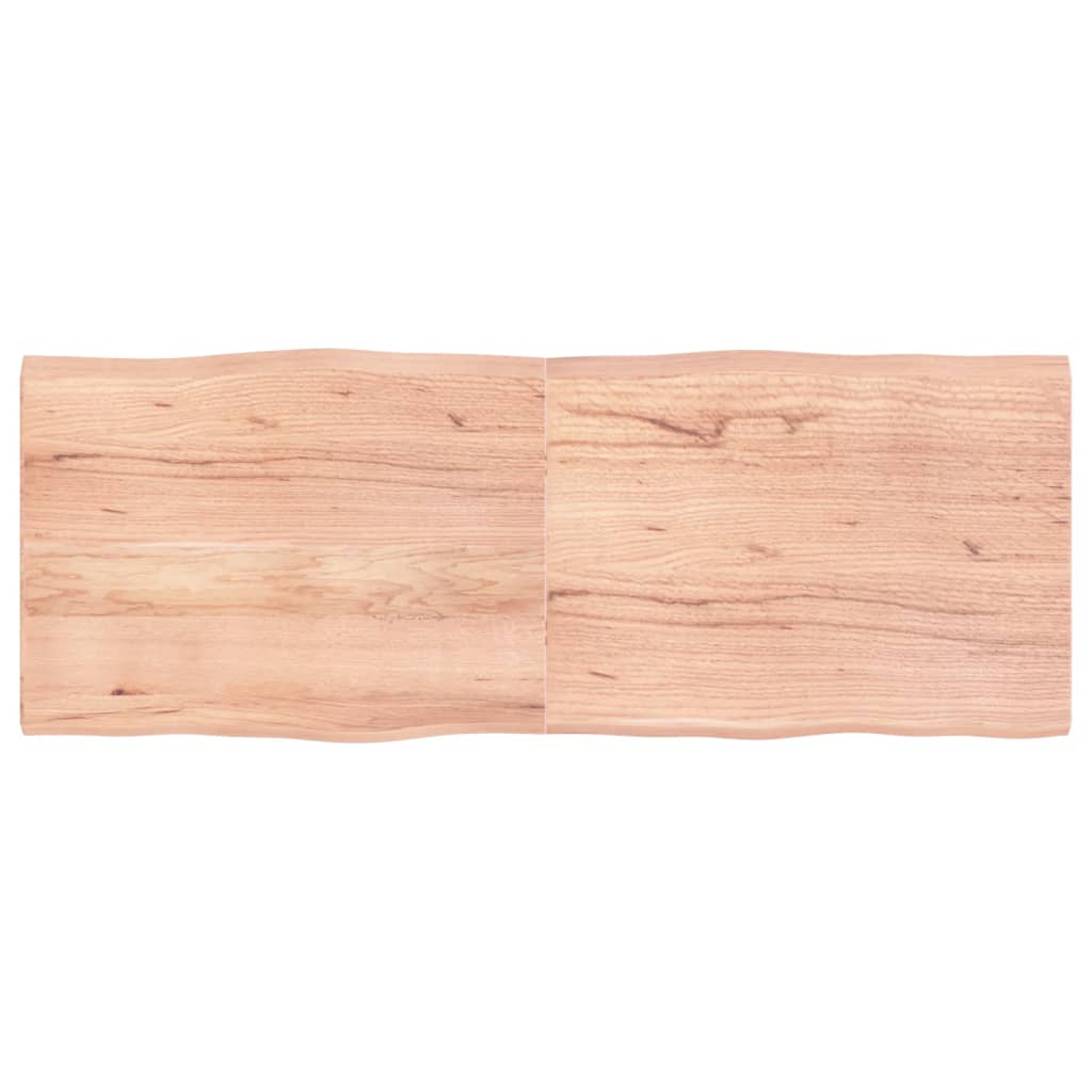 vidaXL Tablero mesa madera tratada borde natural marrón 160x60x(2-4)cm