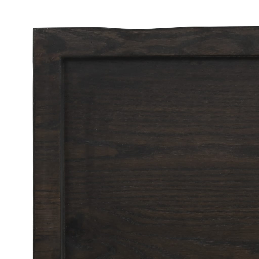 vidaXL Tablero mesa madera tratada borde vivo marrón 40x40x(2-6) cm