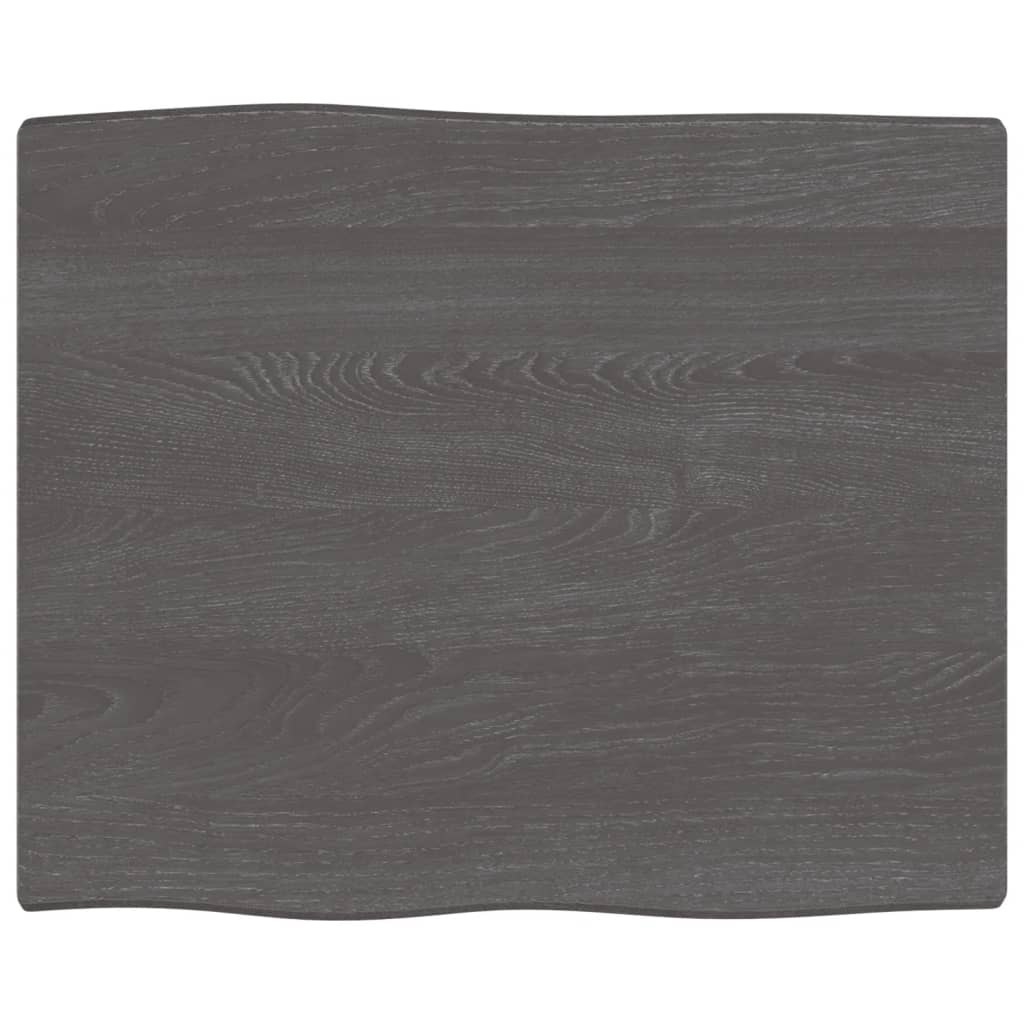 vidaXL Tablero mesa madera tratada roble borde vivo marrón 60x50x2 cm