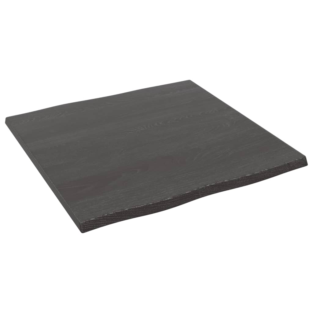 vidaXL Tablero mesa madera tratada roble borde vivo marrón 60x60x2 cm