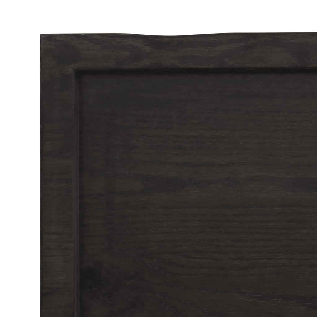 vidaXL Tablero mesa madera tratada borde vivo marrón 80x40x(2-6) cm