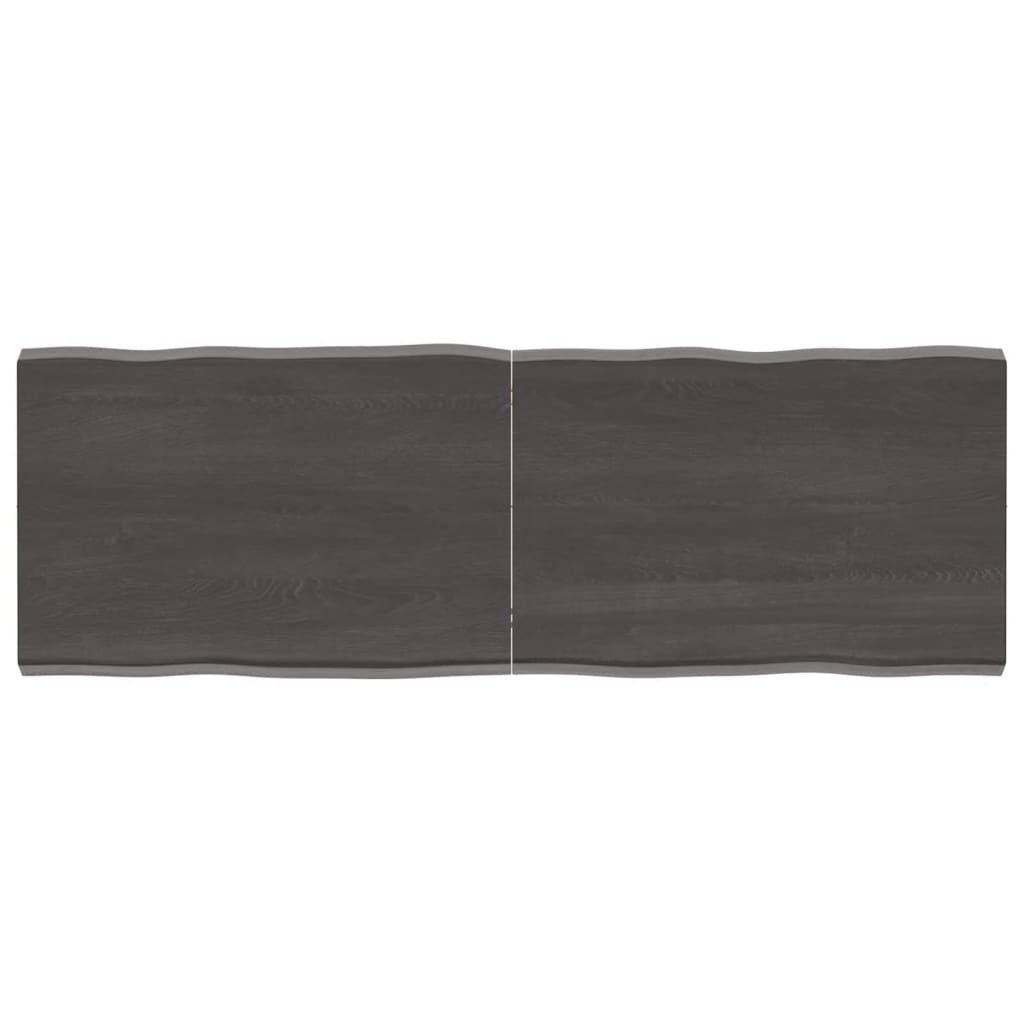 vidaXL Tablero mesa madera tratada borde vivo marrón 120x40x(2-4) cm