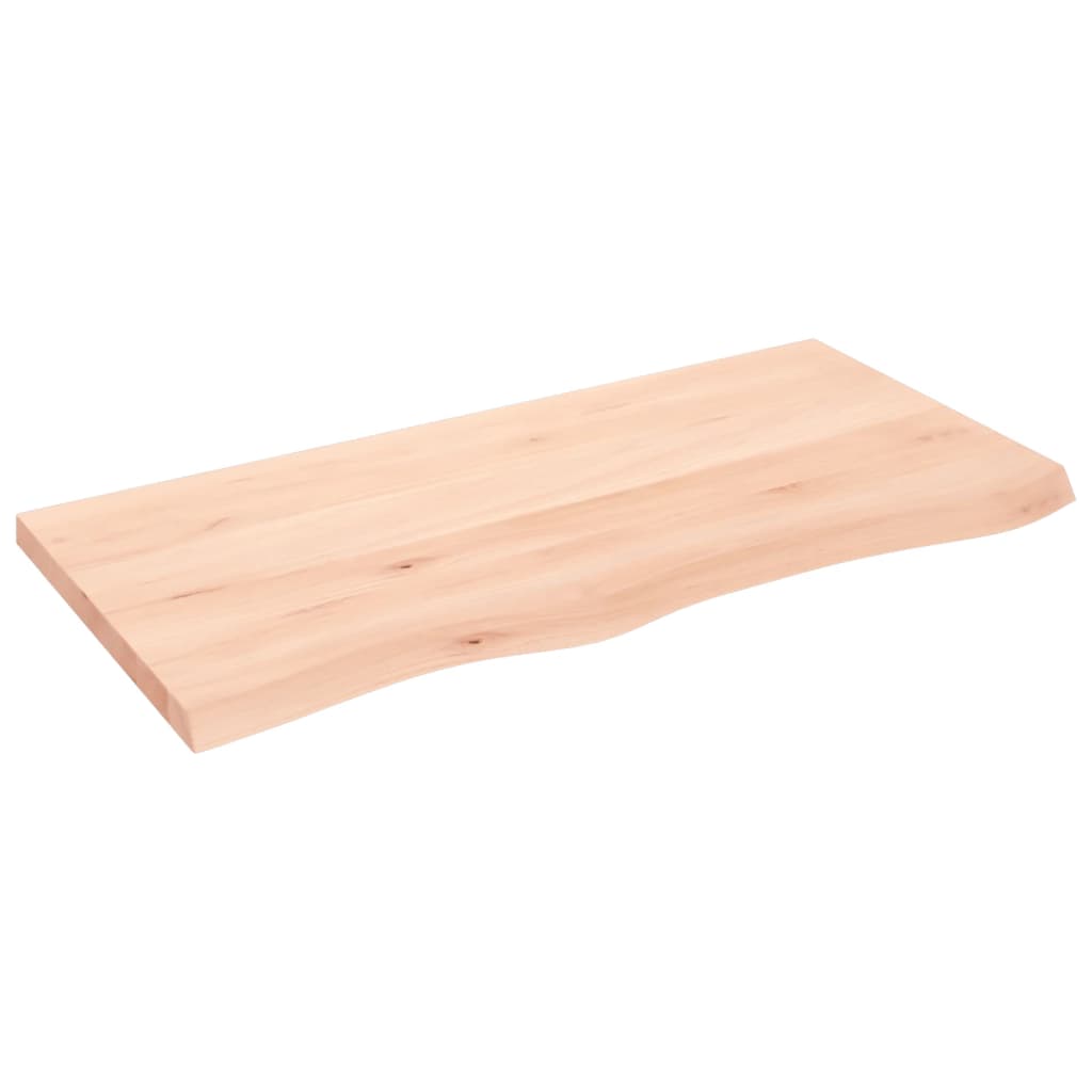 vidaXL Tablero de mesa madera maciza roble sin tratar 100x50x(2-4) cm